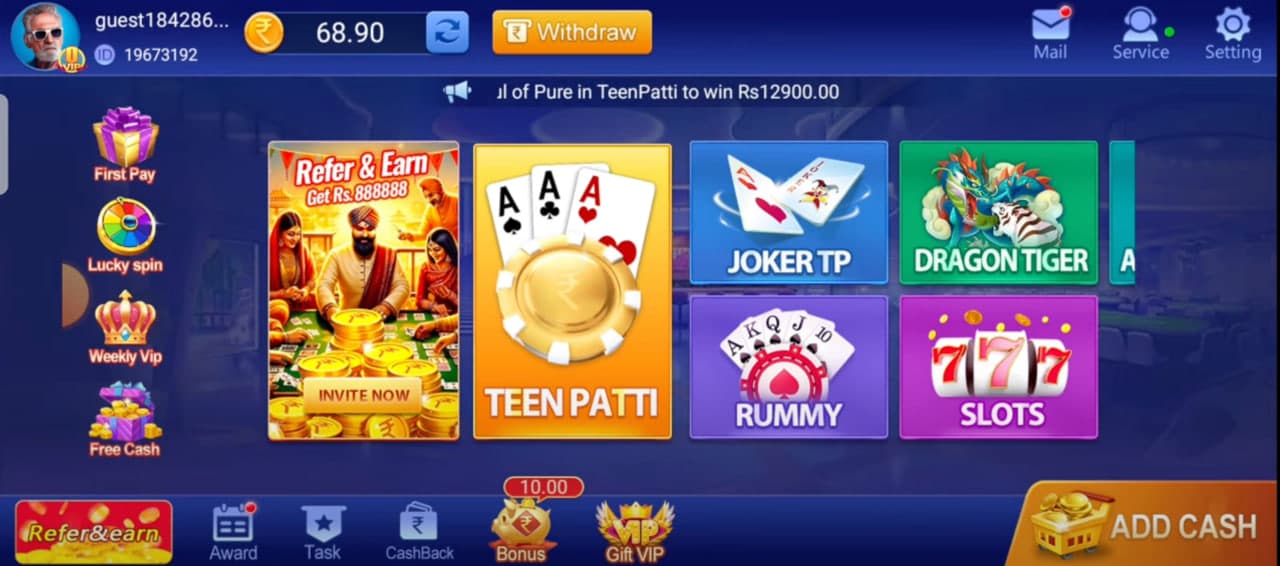 Register In Teen Patti Sweet App